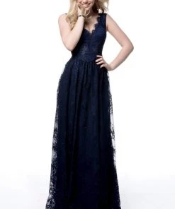 Sherri Hill - 51562 Lace Plunging V-Neck A-Line Dress 12 Sherri Hill - 51562 Lace Plunging V-Neck A-Line Dress