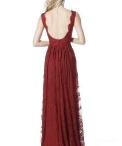 Sherri Hill - 51562 Lace Plunging V-Neck A-Line Dress 10 Sherri Hill - 51562 Lace Plunging V-Neck A-Line Dress