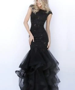Sherri Hill - 51564 Beaded Lace Tiered Trumpet Dress 10 Sherri Hill - 51564 Beaded Lace Tiered Trumpet Dress