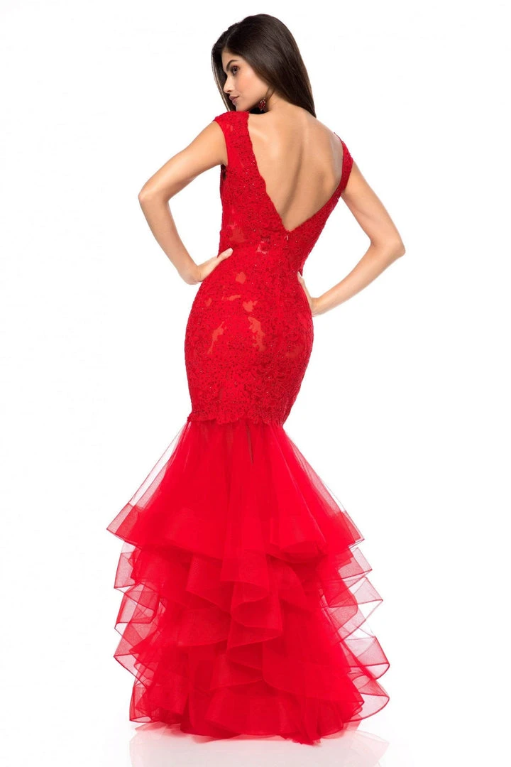 Sherri Hill - 51564 Beaded Lace Tiered Trumpet Dress 7 Sherri Hill - 51564 Beaded Lace Tiered Trumpet Dress