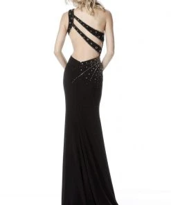 Sherri Hill - 51566 Embellished One Shoulder Jersey Trumpet Dress 7 Sherri Hill - 51566 Embellished One Shoulder Jersey Trumpet Dress
