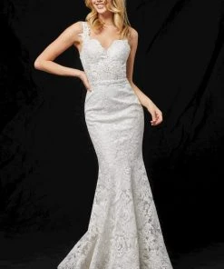 Sherri Hill - 51571 Metallic Lace Fitted Mermaid Dress