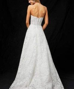 Sherri Hill - 51572 Strapless Sweetheart Lace Evening Dress