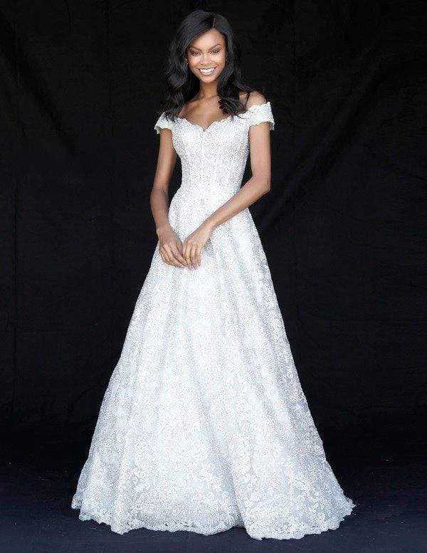 Sherri Hill - 51573 Off-Shoulder Cap Sleeve Lace Long Dress 5 Sherri Hill - 51573 Off-Shoulder Cap Sleeve Lace Long Dress