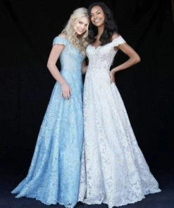 Sherri Hill - 51573 Off-Shoulder Cap Sleeve Lace Long Dress 25 Sherri Hill - 51573 Off-Shoulder Cap Sleeve Lace Long Dress