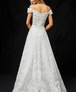 Sherri Hill - 51573 Off-Shoulder Cap Sleeve Lace Long Dress 15 Sherri Hill - 51573 Off-Shoulder Cap Sleeve Lace Long Dress