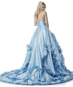 Sherri Hill - 51578 Long Plunging Sweetheart Ruffled Ballgown