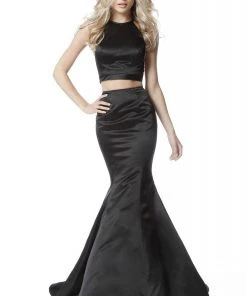 Sherri Hill - 51585 Two Piece Mermaid Dress With Sweep Train