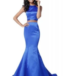 Sherri Hill - 51585 Two Piece Mermaid Dress With Sweep Train