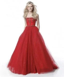 Sherri Hill - 51591 Beaded Strapless Pleated Ballgown