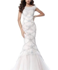 Sherri Hill - 51593 Beaded Lace Bateau Mermaid Dress 13 Sherri Hill - 51593 Beaded Lace Bateau Mermaid Dress