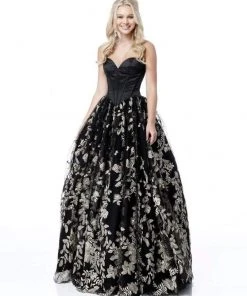 Sherri Hill - 51595 Strapless Corset Bodice Tulle Ballgown 14 Sherri Hill - 51595 Strapless Corset Bodice Tulle Ballgown