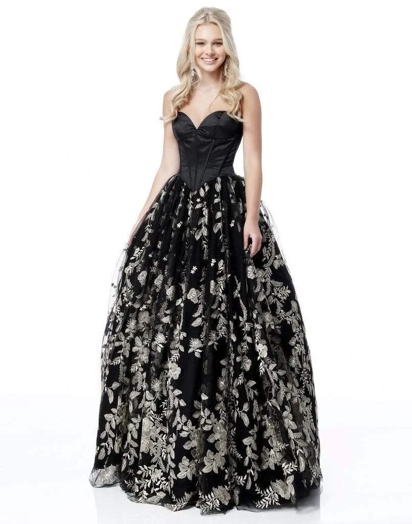 Sherri Hill - 51595 Strapless Corset Bodice Tulle Ballgown 8 Sherri Hill - 51595 Strapless Corset Bodice Tulle Ballgown