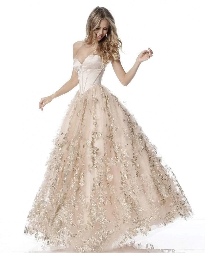 Sherri Hill - 51595 Strapless Corset Bodice Tulle Ballgown 3 Sherri Hill - 51595 Strapless Corset Bodice Tulle Ballgown