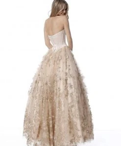 Sherri Hill - 51595 Strapless Corset Bodice Tulle Ballgown