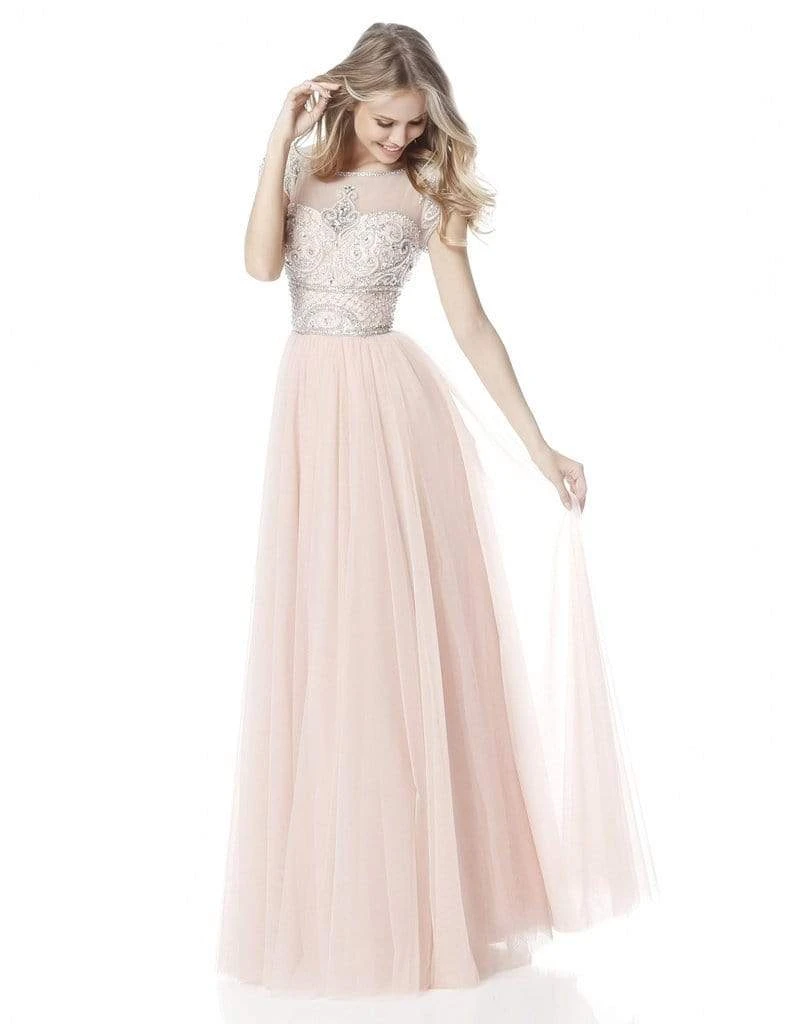 Sherri Hill - 51603 Cap Sleeve Beaded Illusion Bateau Dress 6 Sherri Hill - 51603 Cap Sleeve Beaded Illusion Bateau Dress