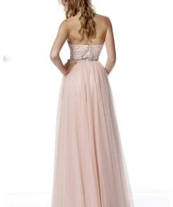 Sherri Hill - 51604 Beaded Illusion Halter A Line Dress