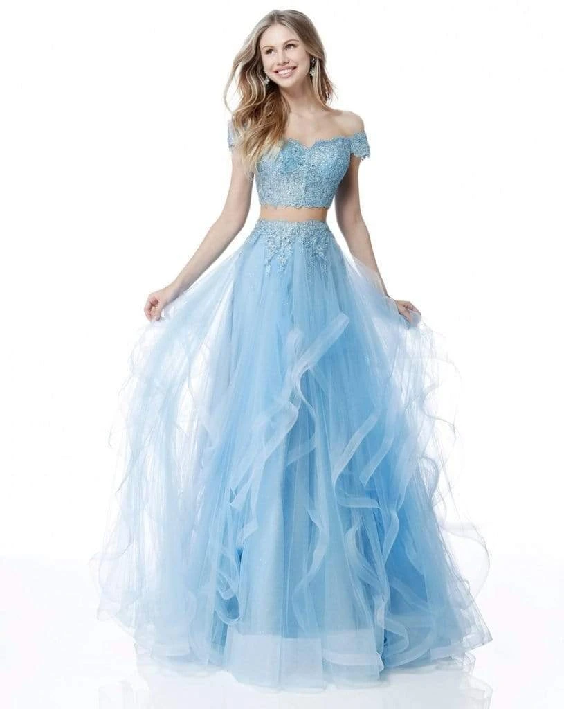 Sherri Hill - 51617 Two Piece Off-Shoulder Tulle Evening Dress 7 Sherri Hill - 51617 Two Piece Off-Shoulder Tulle Evening Dress