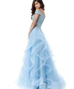 Sherri Hill - 51617 Two Piece Off-Shoulder Tulle Evening Dress 12 Sherri Hill - 51617 Two Piece Off-Shoulder Tulle Evening Dress