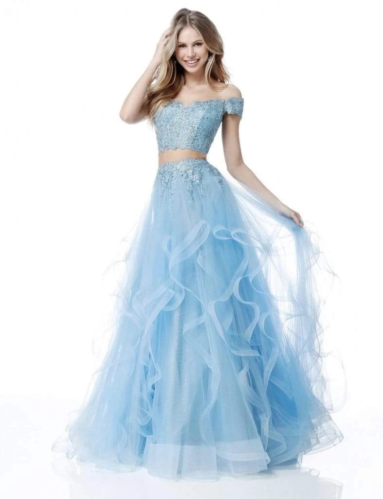 Sherri Hill - 51617 Two Piece Off-Shoulder Tulle Evening Dress 5 Sherri Hill - 51617 Two Piece Off-Shoulder Tulle Evening Dress