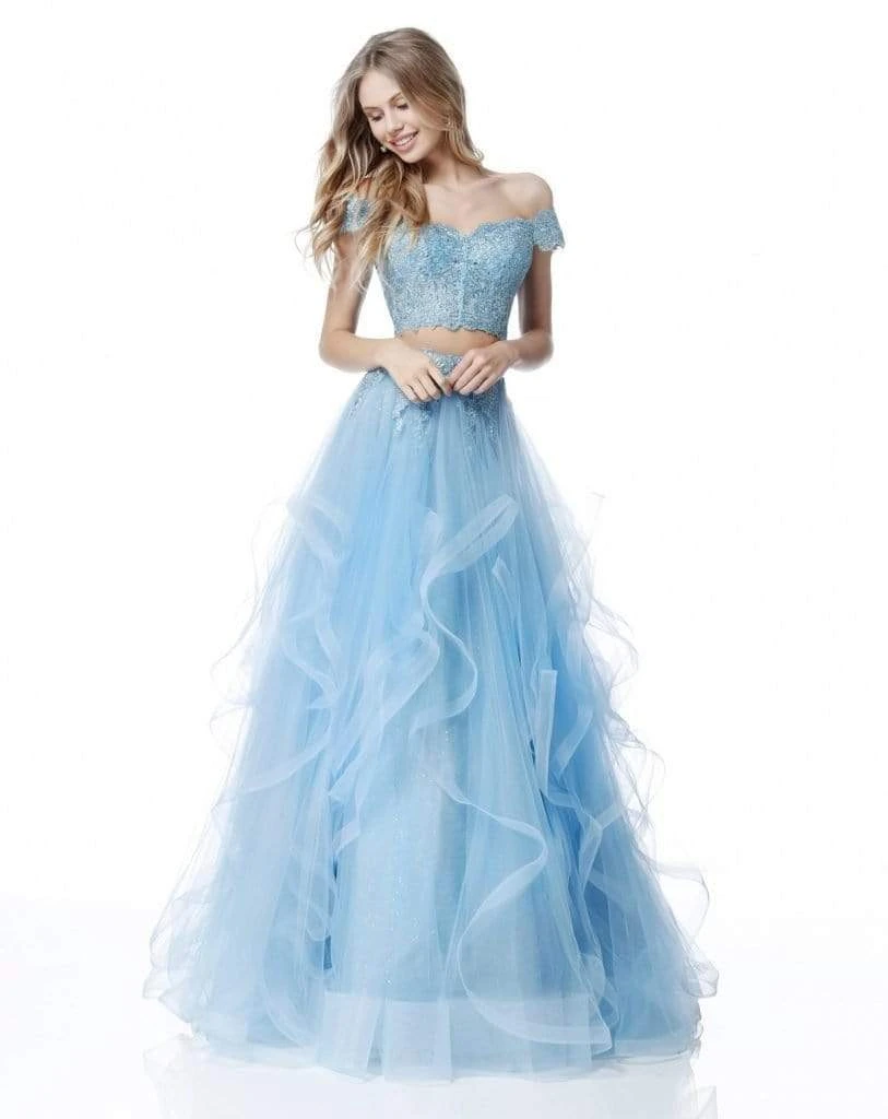Sherri Hill - 51617 Two Piece Off-Shoulder Tulle Evening Dress 6 Sherri Hill - 51617 Two Piece Off-Shoulder Tulle Evening Dress