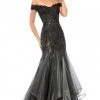 Sherri Hill - 51618 Beaded Off Shoulder Tulle Mermaid Gown