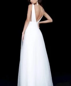 Sherri Hill - 51620 Pleated Plunging V-Neck Ballgown