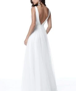 Sherri Hill - 51620 Pleated Plunging V-Neck Ballgown