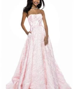 Sherri Hill - 51623 Floral Textured Strapless Ballgown 13 Sherri Hill - 51623 Floral Textured Strapless Ballgown