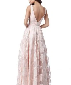 Sherri Hill - 51628 Floral Print Deep V-neck A-line Gown 14 Sherri Hill - 51628 Floral Print Deep V-neck A-line Gown