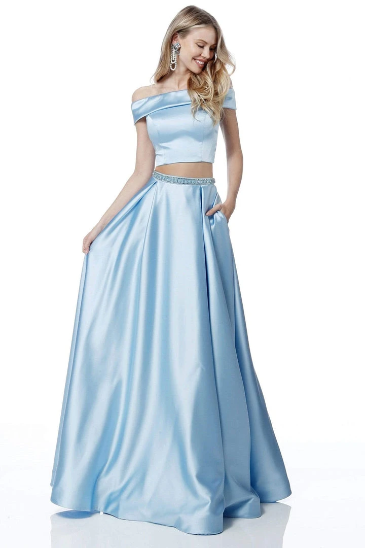 Sherri Hill - 51632 Two Piece Off-Shoulder Satin A-Line Dress 3 Sherri Hill - 51632 Two Piece Off-Shoulder Satin A-Line Dress