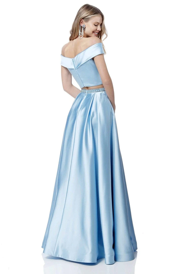 Sherri Hill - 51632 Two Piece Off-Shoulder Satin A-Line Dress 4 Sherri Hill - 51632 Two Piece Off-Shoulder Satin A-Line Dress