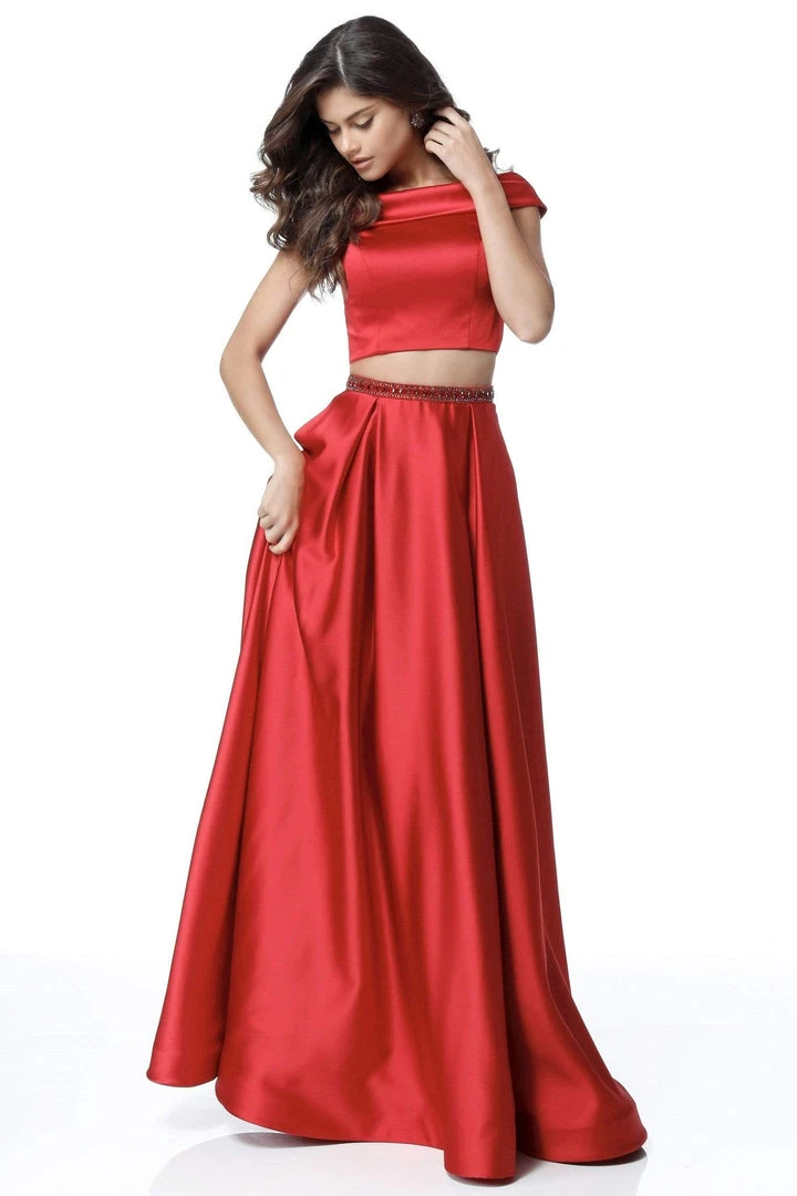 Sherri Hill - 51632 Two Piece Off-Shoulder Satin A-Line Dress 7 Sherri Hill - 51632 Two Piece Off-Shoulder Satin A-Line Dress