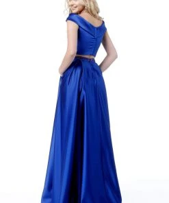 Sherri Hill - 51632 Two Piece Off-Shoulder Satin A-Line Dress 17 Sherri Hill - 51632 Two Piece Off-Shoulder Satin A-Line Dress