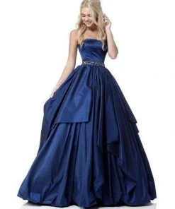 Sherri Hill - 51633 Strapless Bead Crusted Waist Ballgown