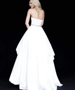 Sherri Hill - 51633 Strapless Bead Crusted Waist Ballgown