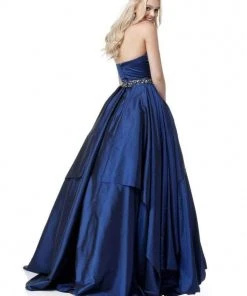 Sherri Hill - 51633 Strapless Bead Crusted Waist Ballgown