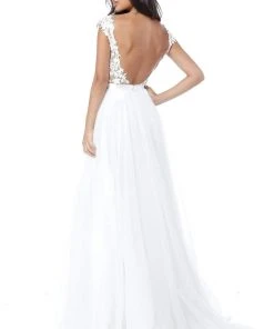 Sherri Hill - 51638 Lace Appliqued Illusion Bodice Long Dress