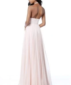 Sherri Hill - 51640 Beaded Deep Halter V-neck Chiffon A-line Dress