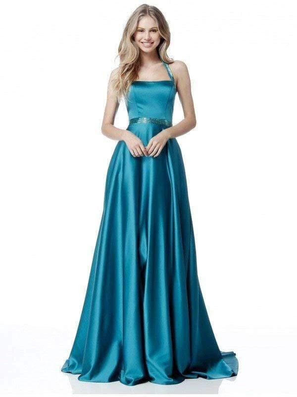 Sherri Hill - 51646 Beaded Ladder Back Halter Long Dress 5 Sherri Hill - 51646 Beaded Ladder Back Halter Long Dress