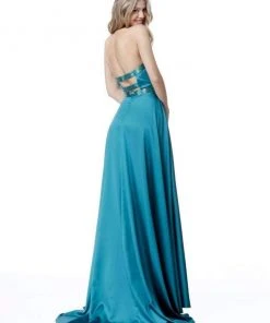 Sherri Hill - 51646 Beaded Ladder Back Halter Long Dress 10 Sherri Hill - 51646 Beaded Ladder Back Halter Long Dress