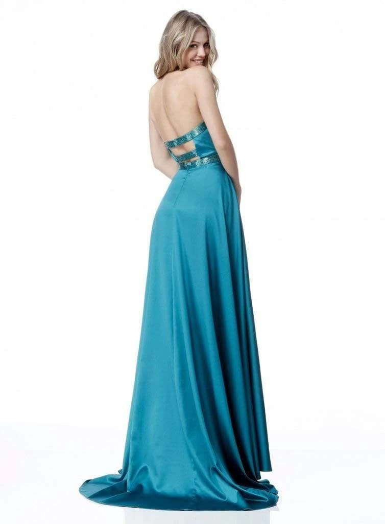 Sherri Hill - 51646 Beaded Ladder Back Halter Long Dress 6 Sherri Hill - 51646 Beaded Ladder Back Halter Long Dress