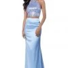 Sherri Hill - 51647 Two Piece Halter Satin Evening Dress 2 Sherri Hill - 51647 Two Piece Halter Satin Evening Dress