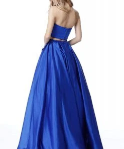 Sherri Hill - 51649 Two-Piece Satin Strapless A Line Dress