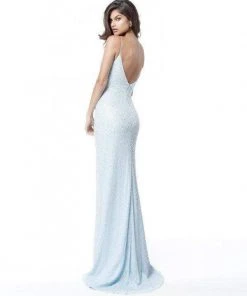 Sherri Hill - 51654 Beaded Bateau Sheath Dress With Train 8 Sherri Hill - 51654 Beaded Bateau Sheath Dress With Train