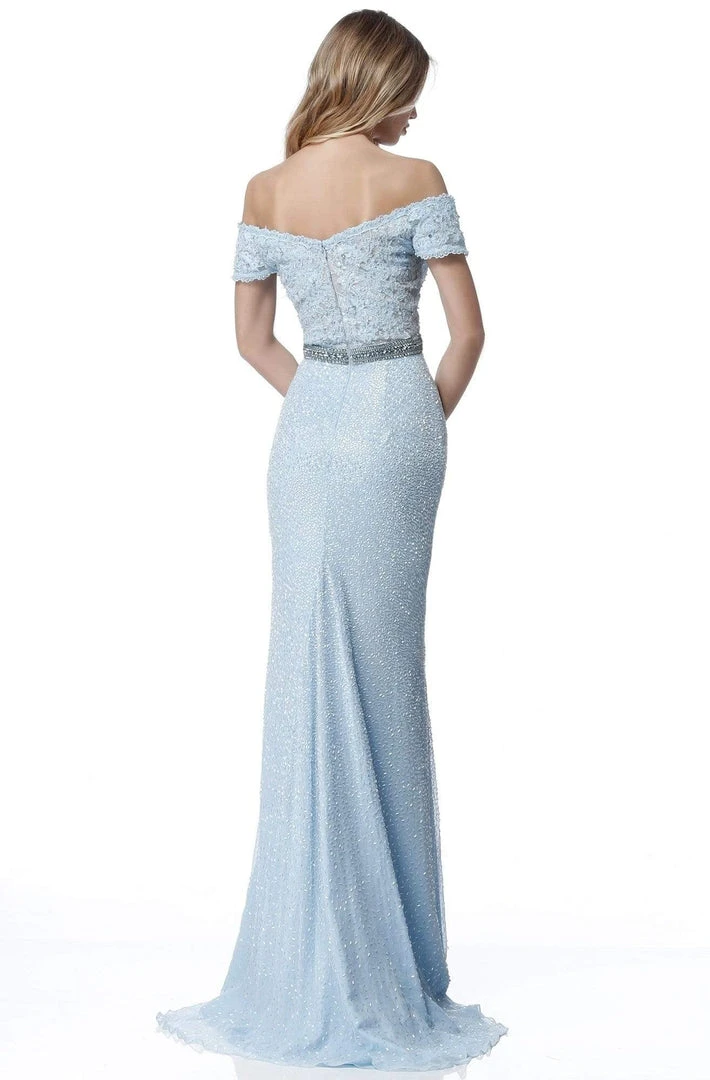 Sherri Hill - 51657 Plunging Off The Shoulder Lace Beaded Dress 4 Sherri Hill - 51657 Plunging Off The Shoulder Lace Beaded Dress