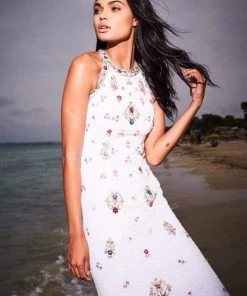 Sherri Hill - 51661 Beaded Halter Trumpet Dress With Train