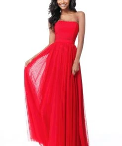 Sherri Hill - 51667 Strapless Jeweled A-Line Long Dress