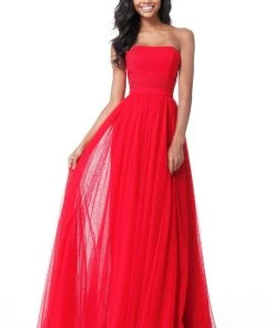 Sherri Hill - 51667 Strapless Jeweled A-Line Long Dress