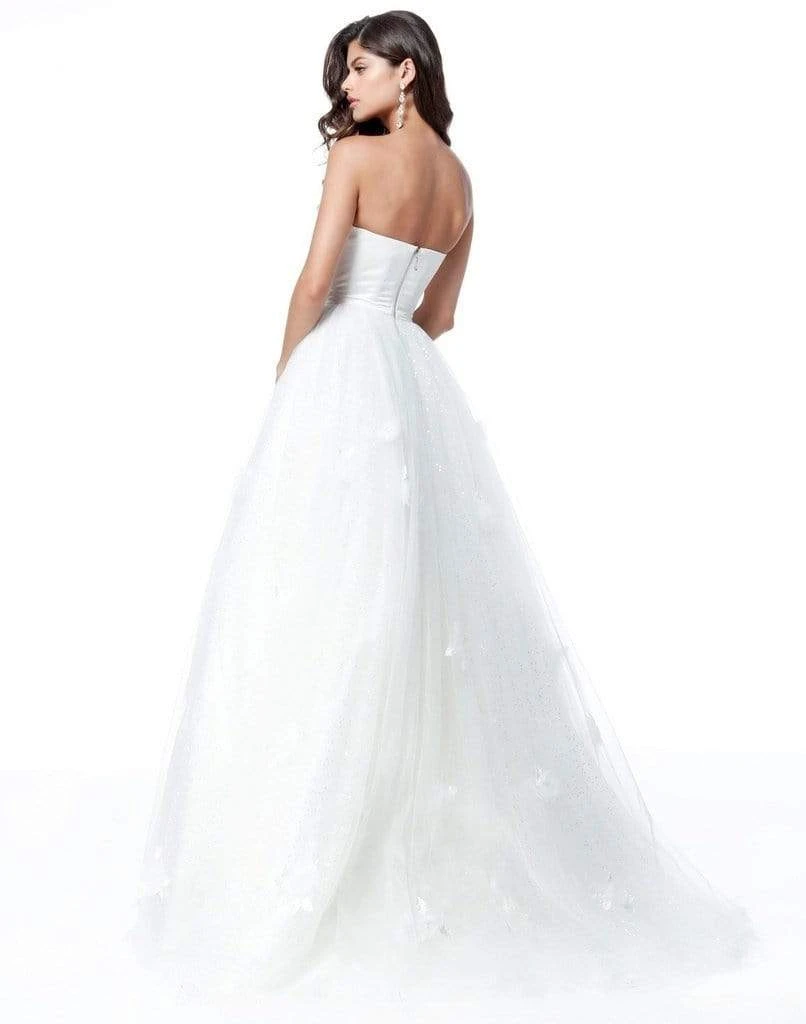 Sherri Hill - 51672 Strapless Floral Appliqued Glitter A Line Dress 4 Sherri Hill - 51672 Strapless Floral Appliqued Glitter A Line Dress